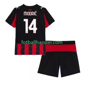 Barn Fotballdrakter AC Milan Luca Modrić 14 Hjemme 2025-26 Kortermet